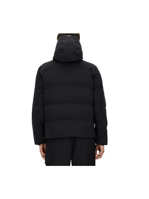 Giaccone da uomo in tessuto tecnico imbottito in piuma, con cappuccio, colore nero HERNO | PI001247U12590SZ9300
